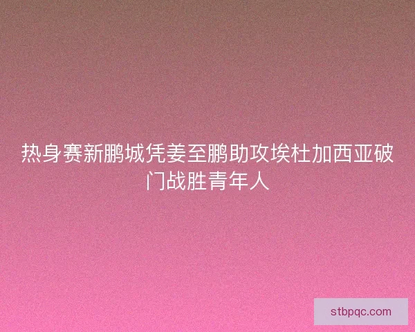 热身赛新鹏城凭姜至鹏助攻埃杜加西亚破门战胜青年人