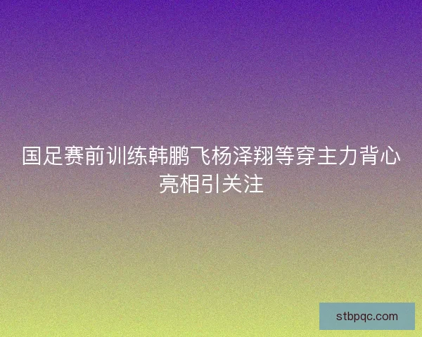 国足赛前训练韩鹏飞杨泽翔等穿主力背心亮相引关注
